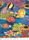 Scuba Paradise Tropical Reef Fish Quilt Fabric 1 Yd  