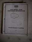 2007 Ford Truck & Camper Weights & Loading Manual