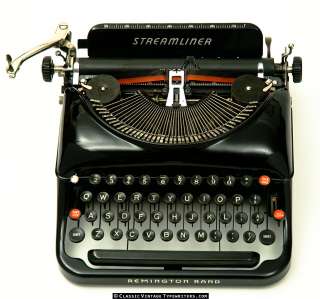 1941 Remington Rand Portable Typewriter Model 5 (Five) Streamliner 