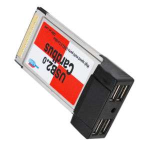 Port Cardbus USB 2.0 PCMCIA PC Card Adapter Power  