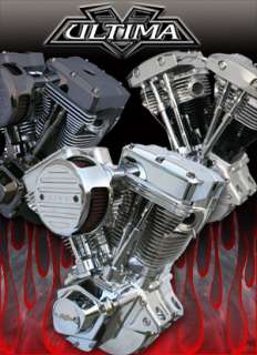 ULTIMA ENGINE 120 CI V TWIN 4 HARLEY MOTORCYCLE NATURAL  