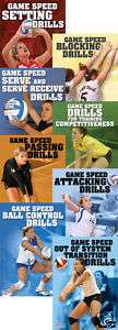 Game Speed Drills for Volleyball  8 DVD set $ave  