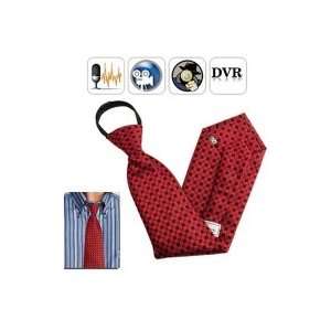   Mens Tie Spy Camera   Video and Audio Recorder Red