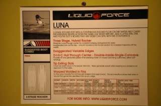 new 2010 Liquid Force Luna 128 wakeboard women  