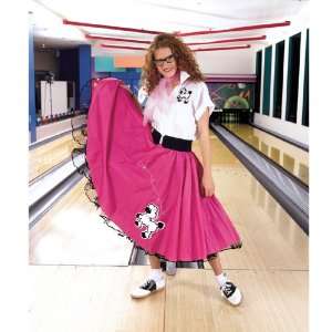   Complete Poodle Skirt Outfit (Pink & White) Adult Costume 6OUTAWPK M
