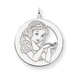  Sterling Silver Disney Snow White Round Charm Jewelry