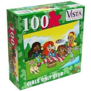   Girls Only Club 100 Piece Jigsaw Puzzle   Summer Picnic Toys & Games