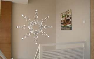 NEW FASHION circles ring indoor 3D Wall ART decoration  