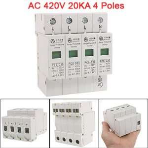  AC 420V 20KA 4 Poles Din Rail Surge Protective Device Electronics