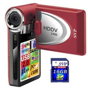  SVP HDDV 2300 Red 11MP Max 2.4 inch LCD Digital Video 