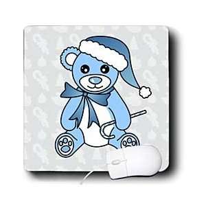 com Janna Salak Designs Teddy Bears   Christmas Cute Blue Teddy Bear 