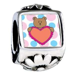  Soufeel Valentine Teddy Bear Italian Charm Jewelry