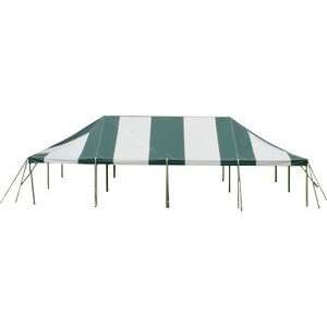 Party Tent 20 X 40 Pole Tent Green and White Heavy Duty Vinyl   Free 