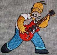 The Simpsons HOMER ROCK STAR Embroidered PATCH  