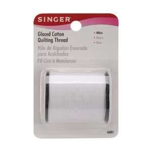  Singer Glaced Cotton Quilting Thread 150 Yards White 66001 