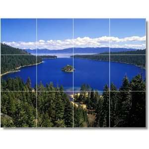 Lake Picture Shower Tile Mural L019  18x24 using (12) 6x6 tiles
