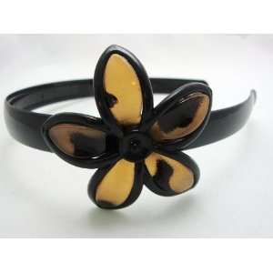  Tortoise Shell Flower Headband 