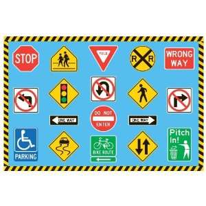  Fun Rugs FT 130 3958 Traffic Signs Childrens Rug, 39 Inch 
