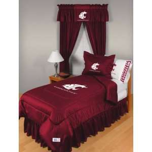   State Cougars Bedskirt   Twin Bed 