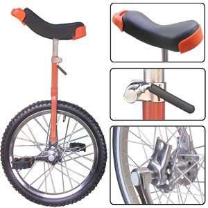   Uni cycle Unicycles Wheel Cycling Chrome Orange