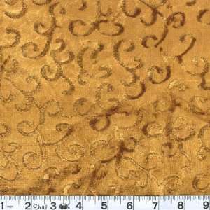   Madrid Embossed Velour Gold Fabric By The Yard Arts, Crafts & Sewing