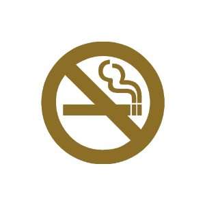    No Smoking GOLD vinyl window decal sticker