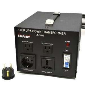  LiteFuze 3000 Watt Voltage Converter Transformer LT 3000 