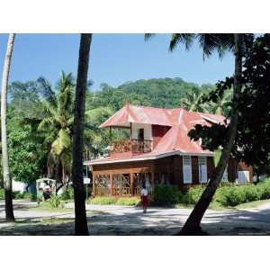  House in Village, West Coast, Island of La Digue, Seychelles, Indian 